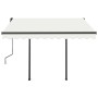 Toldo automático retráctil con postes color crema 3,5x2,5 m de , Toldos - Ref: Foro24-3070127, Precio: 493,22 €, Descuento: %