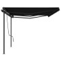 Toldo retráctil automático con postes gris antracita 6x3,5 m de , Toldos - Ref: Foro24-3070289, Precio: 867,44 €, Descuento: %