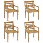 Sillas Batavia 4 unidades madera maciza de teca con cojines de , Sillas de jardín - Ref: Foro24-3073310, Precio: 501,18 €, De...