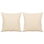 Sofá de 2 plazas con cojines tela de microfibra beige 140 cm de , Sofás - Ref: Foro24-3200976, Precio: 294,27 €, Descuento: %