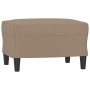 Sofá 3 plazas y taburete cuero sintético color capuchino 180 cm de , Sofás - Ref: Foro24-3201126, Precio: 314,25 €, Descuento: %