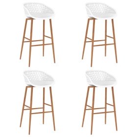 Taburetes de bar 4 unidades blanco en Taburetes de cocina | Comprar online en Foru.es