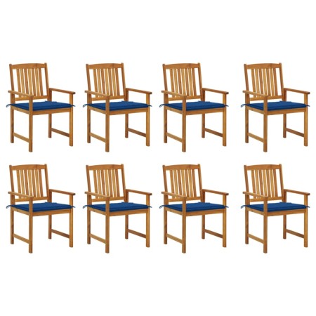 Sillas de jardín con cojines 8 uds madera maciza de acacia de , Sillas de jardín - Ref: Foro24-3078176, Precio: 654,44 €, Des...