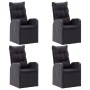 Juego de comedor para jardín 5 piezas negro de vidaXL, Conjuntos de jardín - Ref: Foro24-3067811, Precio: 833,04 €, Descuento: %
