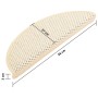 Alfombrilla autoadhesiva escalera sisal 15 uds crema 56x17x3 cm de vidaXL, Alfombrillas para escalones - Ref: Foro24-326869, ...
