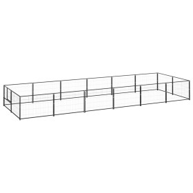 Perrera acero 12 m² negra de , Casetas y cercados para perros - Ref: Foro24-3082113, Precio: 301,67 €, Descuento: %