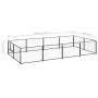 Perrera acero 8 m² negra de , Casetas y cercados para perros - Ref: Foro24-3082111, Precio: 234,32 €, Descuento: %