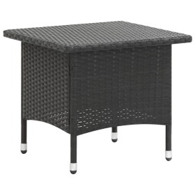 Mesita de centro de ratán sintético negro 50x50x47 cm de , Mesas de jardín - Ref: Foro24-46250, Precio: 61,24 €, Descuento: %