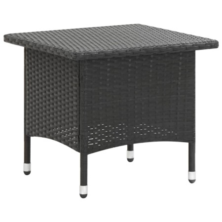 Mesita de centro de ratán sintético negro 50x50x47 cm de , Mesas de jardín - Ref: Foro24-46250, Precio: 61,24 €, Descuento: %