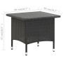 Mesita de centro de ratán sintético negro 50x50x47 cm de , Mesas de jardín - Ref: Foro24-46250, Precio: 61,24 €, Descuento: %