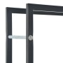 Leñero de acero negro 44x20x100 cm de , Bolsas y soportes de leña - Ref: Foro24-284700, Precio: 44,62 €, Descuento: %