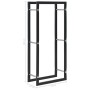 Leñero de acero negro 44x20x100 cm de , Bolsas y soportes de leña - Ref: Foro24-284700, Precio: 44,62 €, Descuento: %