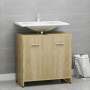 Armario de baño madera contrachapada color roble 60x33x61 cm de , Muebles de baño - Ref: Foro24-802573, Precio: 43,08 €, Desc...