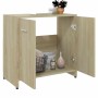 Armario de baño madera contrachapada color roble 60x33x61 cm de , Muebles de baño - Ref: Foro24-802573, Precio: 43,08 €, Desc...