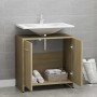 Armario de baño madera contrachapada color roble 60x33x61 cm de , Muebles de baño - Ref: Foro24-802573, Precio: 43,08 €, Desc...