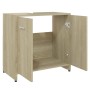 Armario de baño madera contrachapada color roble 60x33x61 cm de , Muebles de baño - Ref: Foro24-802573, Precio: 43,08 €, Desc...