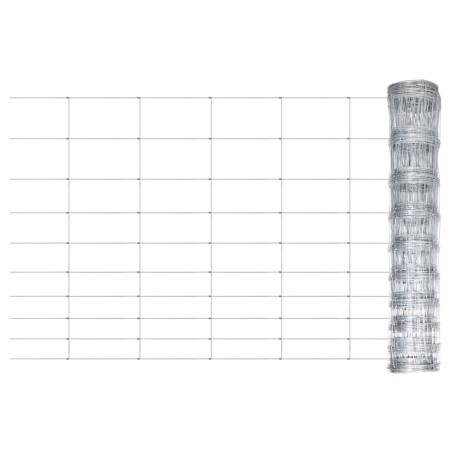 Valla de jardín de acero galvanizado plateado 50x1,2 m de , Paneles de vallas - Ref: Foro24-149485, Precio: 86,70 €, Descuent...