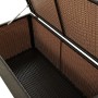 Caja de almacenaje jardín ratán sintético marrón 100x50x50 cm de , Cajas de almacenaje para exteriores - Ref: Foro24-46472, P...