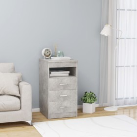 Cajonera de madera contrachapada gris hormigón 40x50x76 cm de , Taquillas y armarios de almacenamiento - Ref: Foro24-801809, ...