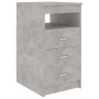 Cajonera de madera contrachapada gris hormigón 40x50x76 cm de , Taquillas y armarios de almacenamiento - Ref: Foro24-801809, ...