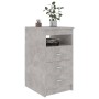 Cajonera de madera contrachapada gris hormigón 40x50x76 cm de , Taquillas y armarios de almacenamiento - Ref: Foro24-801809, ...