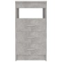Cajonera de madera contrachapada gris hormigón 40x50x76 cm de , Taquillas y armarios de almacenamiento - Ref: Foro24-801809, ...
