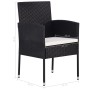 Juego de comedor de jardín de 9 piezas negro de vidaXL, Conjuntos de jardín - Ref: Foro24-3067929, Precio: 527,48 €, Descuent...
