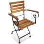 Sillas plegables de jardín 2 uds acero y madera acacia maciza de , Sillas de jardín - Ref: Foro24-43735, Precio: 195,50 €, De...