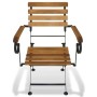 Sillas plegables de jardín 2 uds acero y madera acacia maciza de , Sillas de jardín - Ref: Foro24-43735, Precio: 195,50 €, De...