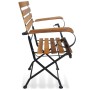 Sillas plegables de jardín 2 uds acero y madera acacia maciza de , Sillas de jardín - Ref: Foro24-43735, Precio: 195,50 €, De...