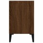 Mesitas de noche 2 uds patas de metal marrón roble 40x30x50 cm de , Mesitas de noche - Ref: Foro24-813109, Precio: 54,47 €, D...