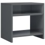 Mesita de noche madera contrachapada gris brillante 40x30x40cm de , Mesitas de noche - Ref: Foro24-800025, Precio: 31,21 €, D...