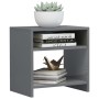 Mesita de noche madera contrachapada gris brillante 40x30x40cm de , Mesitas de noche - Ref: Foro24-800025, Precio: 31,21 €, D...