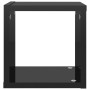 Estantes cubo de pared 6 unidades negro brillo 22x15x22 cm de , Estantes y estanterías - Ref: Foro24-807075, Precio: 40,09 €,...