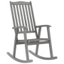 Mecedora de madera maciza de acacia gris de , Sillas de jardín - Ref: Foro24-311845, Precio: 184,46 €, Descuento: %
