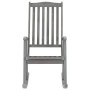 Mecedora de madera maciza de acacia gris de , Sillas de jardín - Ref: Foro24-311845, Precio: 184,46 €, Descuento: %