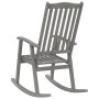 Mecedora de madera maciza de acacia gris de , Sillas de jardín - Ref: Foro24-311845, Precio: 184,46 €, Descuento: %