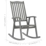 Mecedora de madera maciza de acacia gris de , Sillas de jardín - Ref: Foro24-311845, Precio: 184,46 €, Descuento: %