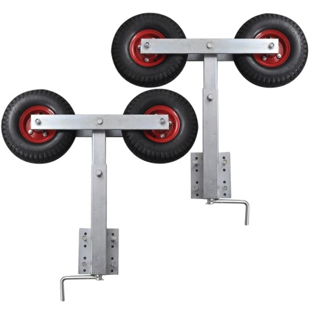 Set de 2 soportes de doble rueda de remolque de barco 59-84 cm de , Tráilers para barcos - Ref: Foro24-141551, Precio: 139,66...