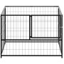 Perrera de acero negro 100x100x70 cm de , Casetas y cercados para perros - Ref: Foro24-150789, Precio: 115,48 €, Descuento: %