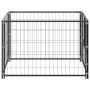 Perrera de acero negro 100x100x70 cm de , Casetas y cercados para perros - Ref: Foro24-150789, Precio: 115,48 €, Descuento: %