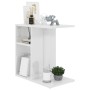 Mesa auxiliar madera contrachapada blanco brillante 50x30x50 cm de , Mesas auxiliares - Ref: Foro24-803026, Precio: 36,24 €, ...