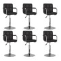 Sillas de comedor giratorias 6 unidades cuero sintético negro de , Sillas de comedor - Ref: Foro24-3087897, Precio: 369,21 €,...