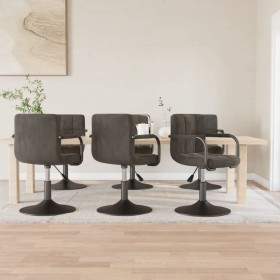 Sillas de comedor giratorias 6 unidades terciopelo gris oscuro de , Sillas de comedor - Ref: Foro24-3087931, Precio: 382,43 €...