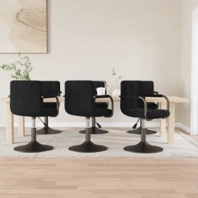 Sillas de comedor giratorias 6 unidades terciopelo negro de , Sillas de comedor - Ref: Foro24-3087927, Precio: 385,76 €, Desc...