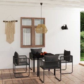 Juego de comedor para jardín 5 piezas negro de , Conjuntos de jardín - Ref: Foro24-3099078, Precio: 357,46 €, Descuento: %
