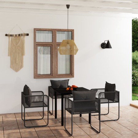 Juego de comedor para jardín 5 piezas negro de , Conjuntos de jardín - Ref: Foro24-3099078, Precio: 357,46 €, Descuento: %