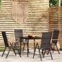 Juego de comedor para jardín 5 piezas negro de , Conjuntos de jardín - Ref: Foro24-3099120, Precio: 368,45 €, Descuento: %