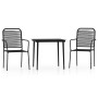 Juego de comedor de jardín 3 piezas negro de , Conjuntos de jardín - Ref: Foro24-3099143, Precio: 211,37 €, Descuento: %