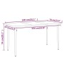 Juego de comedor para jardín 7 piezas negro de , Conjuntos de jardín - Ref: Foro24-3099122, Precio: 527,37 €, Descuento: %